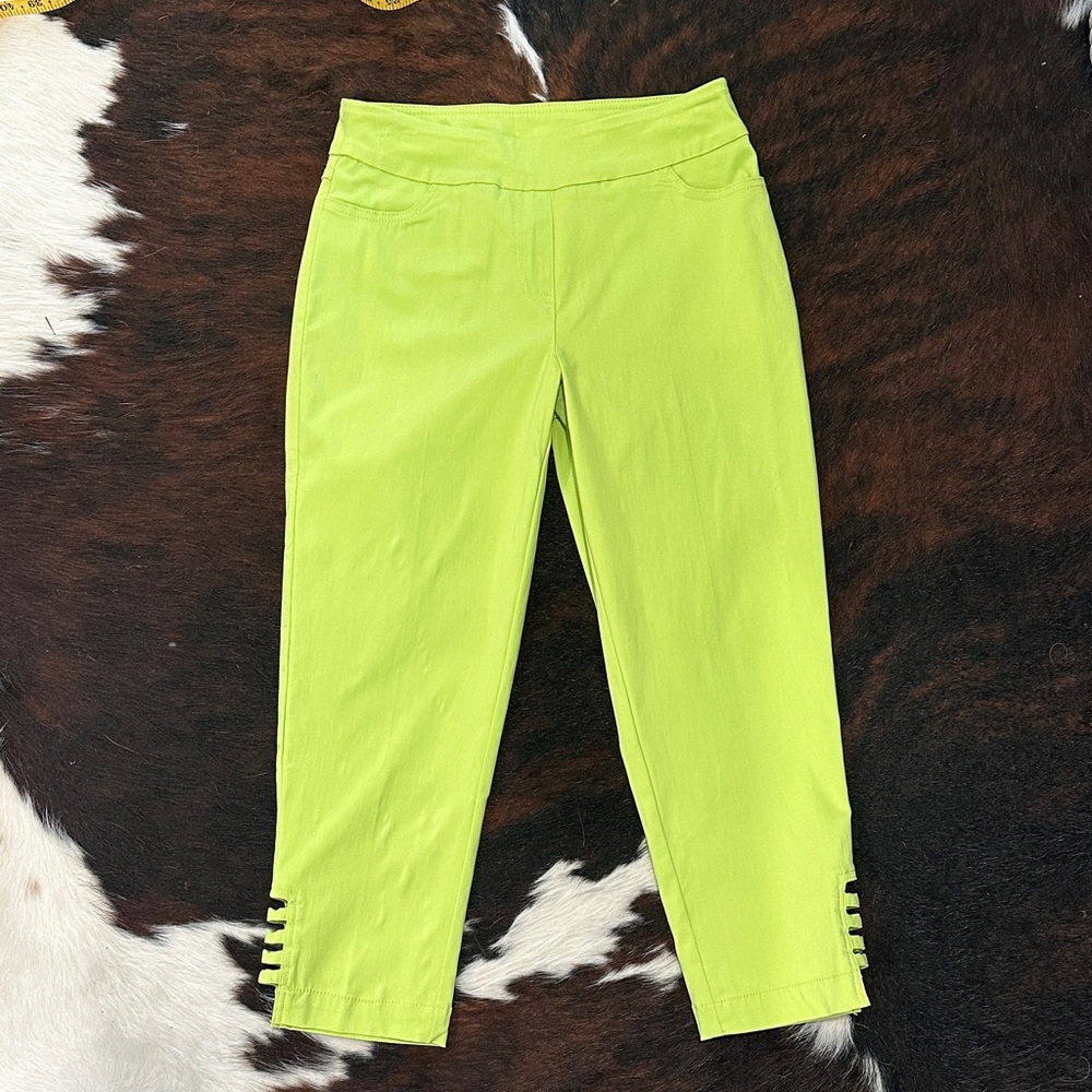 Slimsation By Multiples Lime Ankle Pants